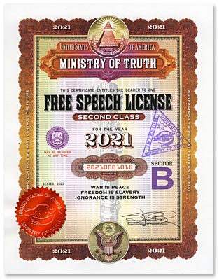 Free Speech License by Stephen Barnwell